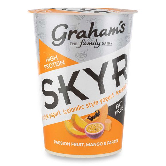 The Family Dairy Skyr Passion Fruit, Mango & Papaya Icelandic Style Yogurt 450g Graham's